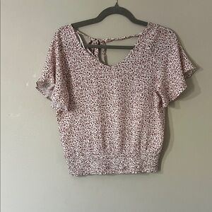 Paper Crane White and Pink Patterned Blouse